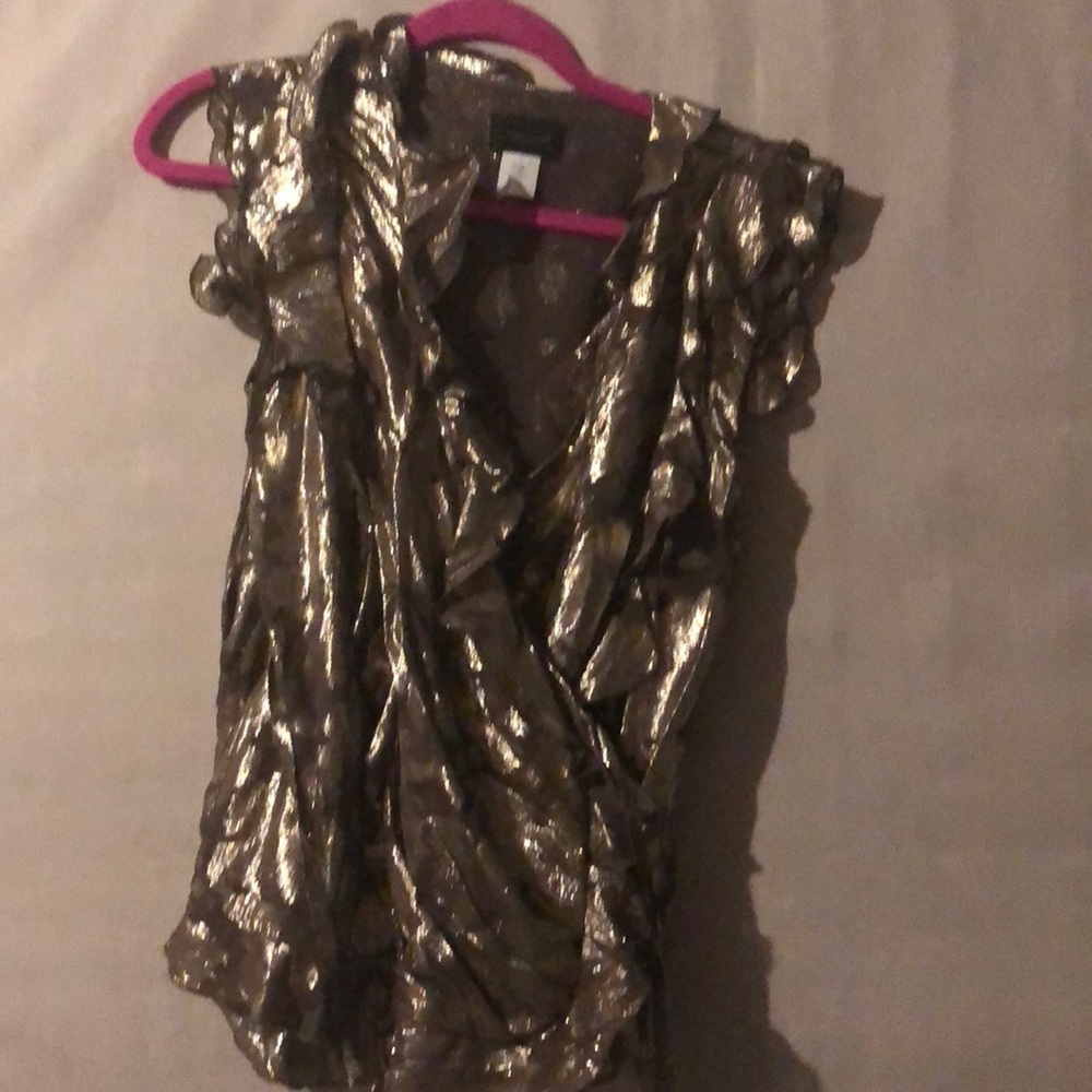 J. Crew wrap gold top